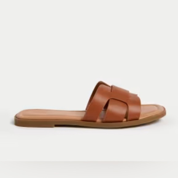 Women’s Sonoma Brown Leather Open Toe Sandals Size 6 EUC - Picture 1 of 7